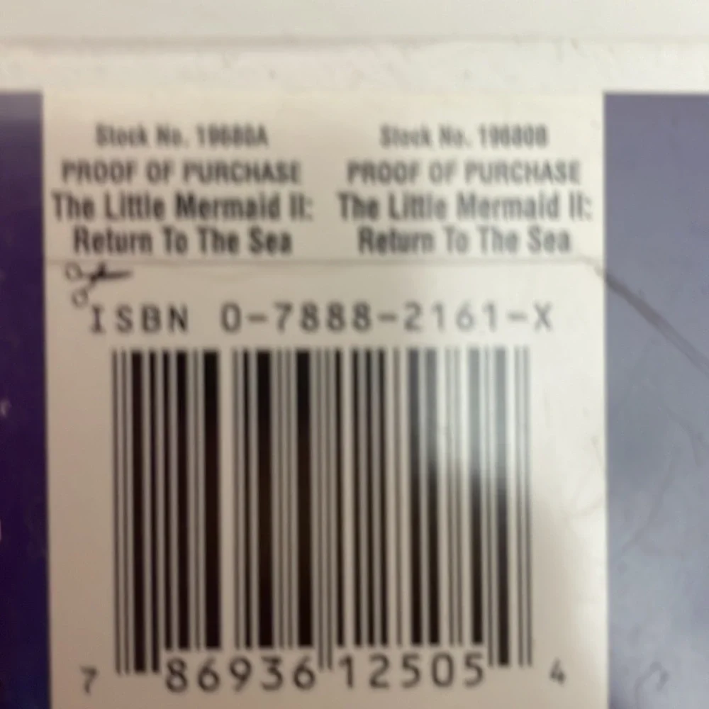 The Little Mermaid II Return to the Sea- VHS Movie - 2000 Animated Disney Movie